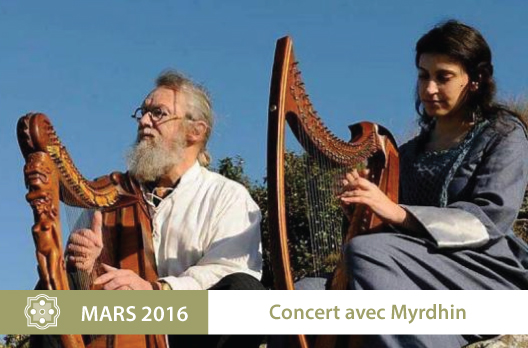 Concert avec Myrdhin : récital Angèle VANNIER, harpe celtique et voix, le 20 mars 2016