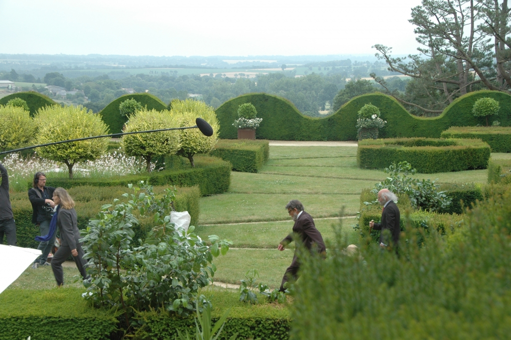 Tournage dans les jardins du Château de la Ballue !