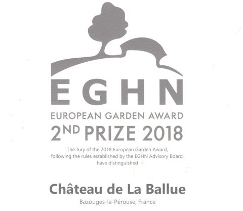 “Prix Européen des Jardins” pour les Jardins de la Ballue