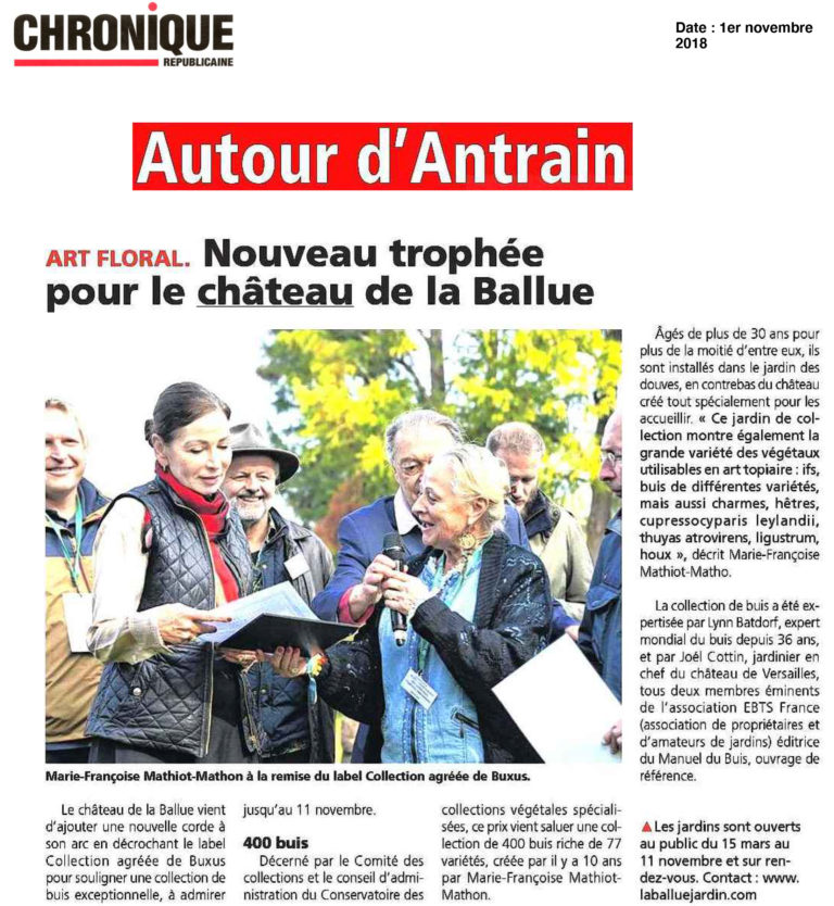 Chronique Républicaine - 1er nov. 2018